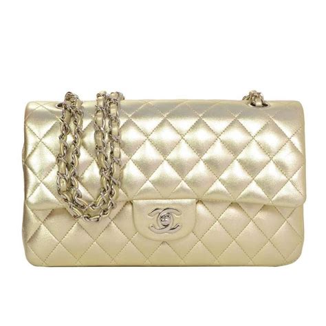 metallic gold handbag 2017 chanel|Chanel quilted bag gold chain.